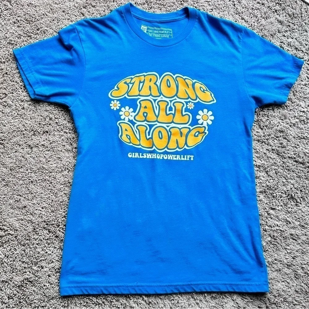 Euc Women’s “Girls Who Powerlift” brand T shirt size S - Picture 1 of 4